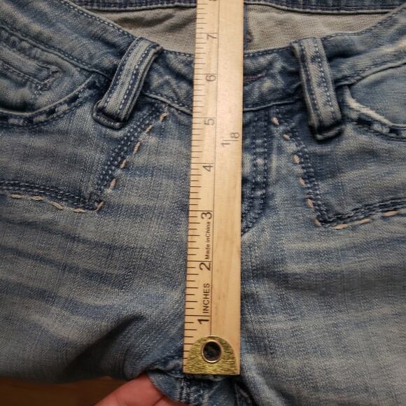 Antik Denim Jeans Womens 26 Blue Low Rise Skinny Embroidered Button Fly Western - Picture 6 of 16